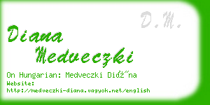 diana medveczki business card